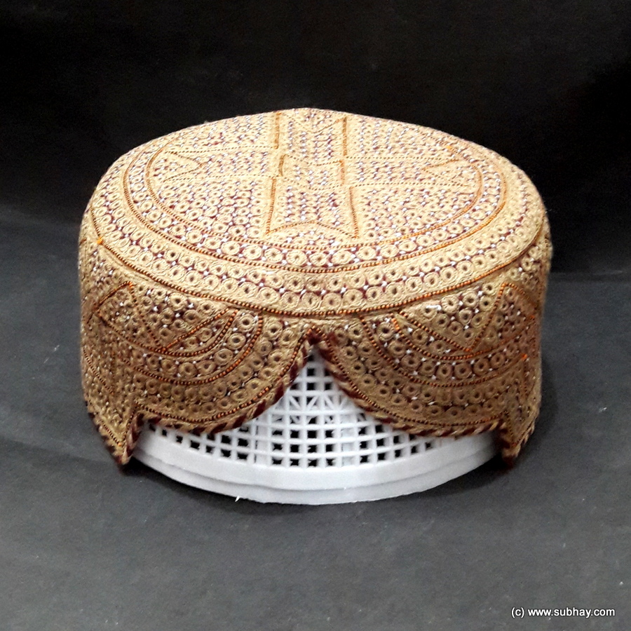 Khaki Color Chakki Sindhi Cap / Topi (Hand Made) MKC-715